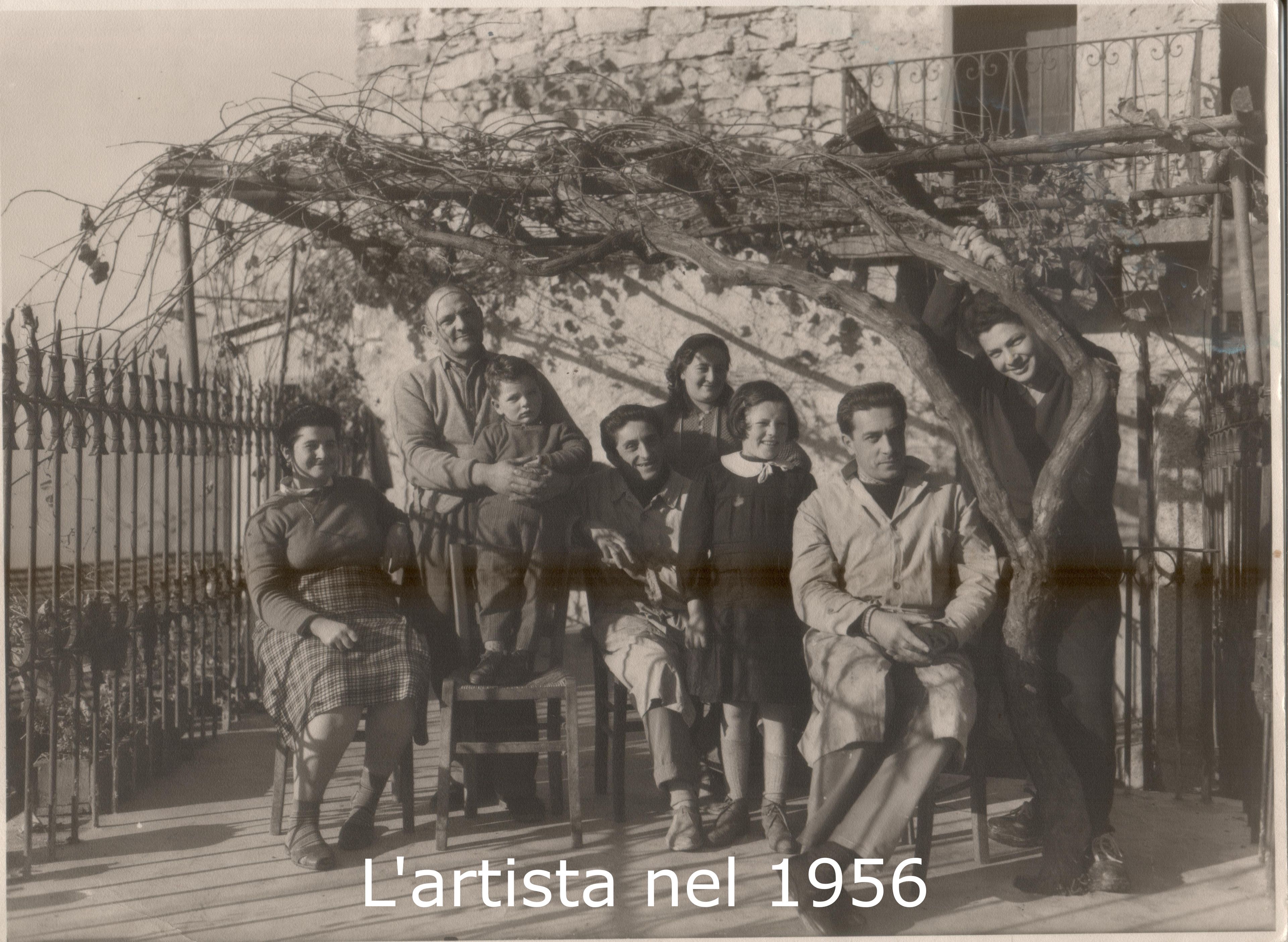 L'artista nel 1956